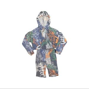 Women’s long sleeve crop top short set